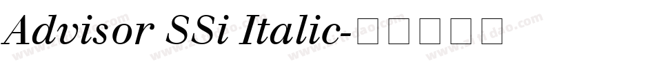 Advisor SSi Italic字体转换